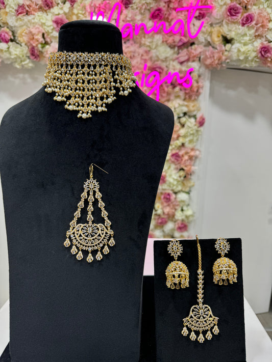 American Diamond gold plated