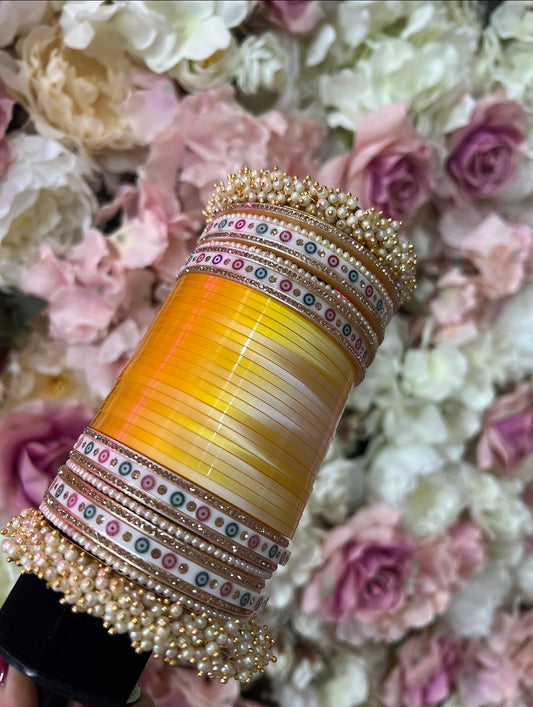 Yellow & Orange Traditional Chura
